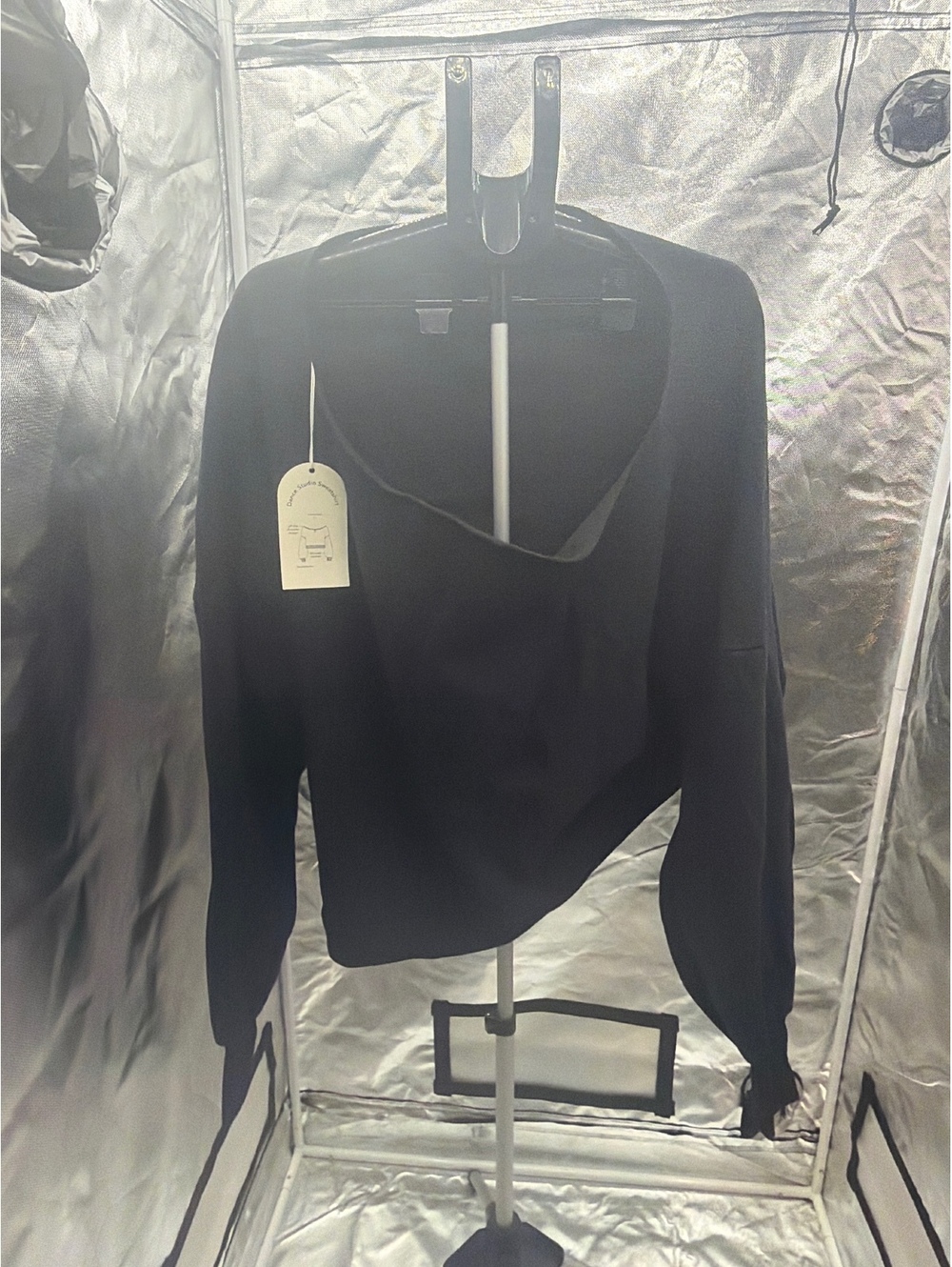 Blogilates Dance Studio Sweatshirt 3X Black Off The Shoulder Oversized Fit